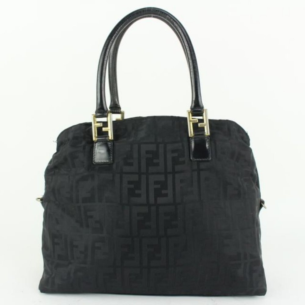 Fendi Black Monogram FF Zucca Dome Bag 927ff54